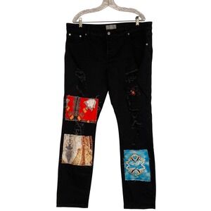 DIOR Men's 40x33 Black Distressed Patchwork Jeans Denim Made in Italy $499